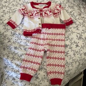Janie and Jack Christmas holiday sweater outfit